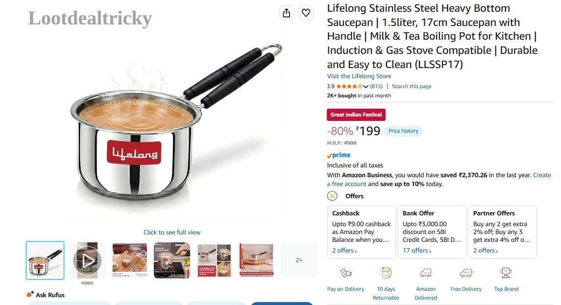Lifelong Stainless Steel | Loot Ka Maal