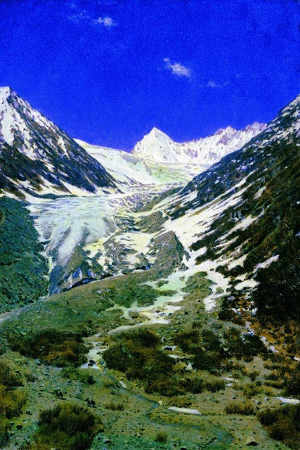 Ледник по дороге из Кашмира в Ладакх 1875