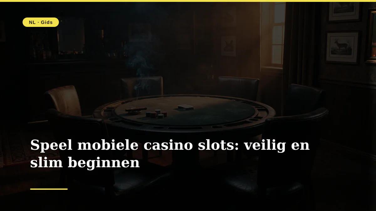 Speel mobiele casino slots: veilig en slim beginnen