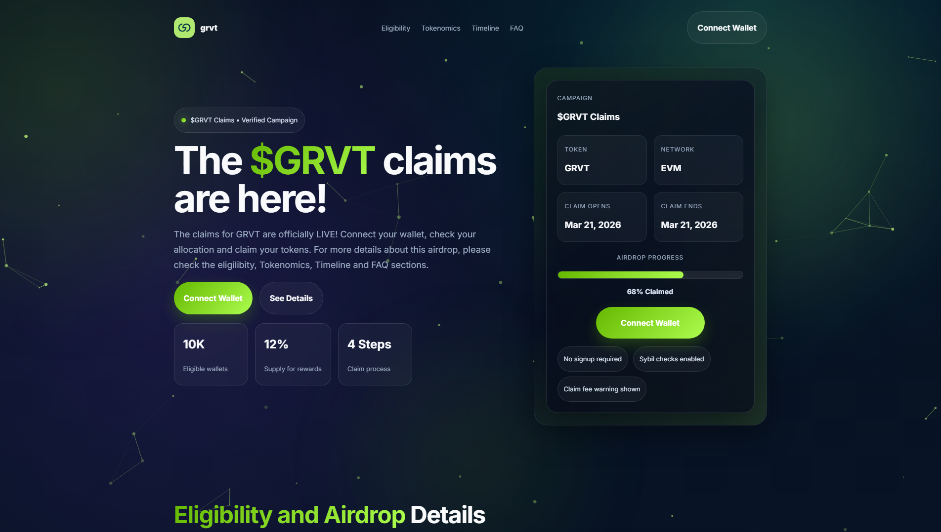 Stored capture of claim.grvt.live