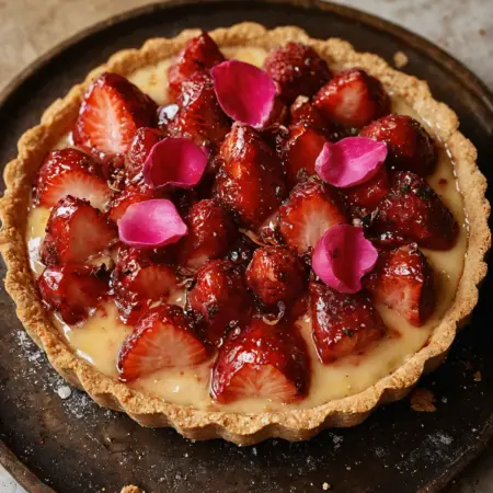 Rich Strawberry Custard Dessert