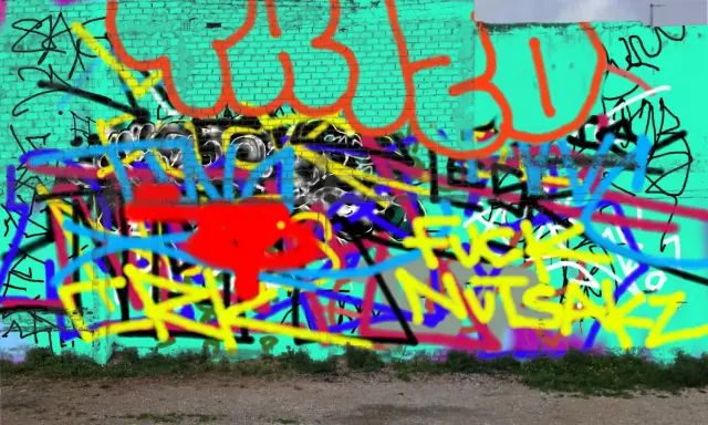 Graffiti artwork by Tkiz