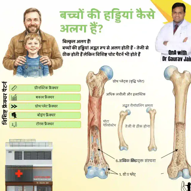 How is a child’s bone different from an adult’s?