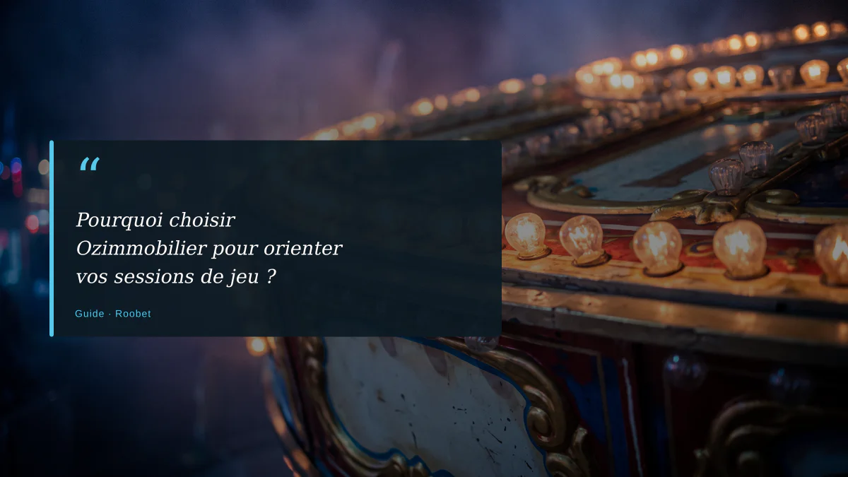 Pourquoi choisir Ozimmobilier pour orienter vos sessions de jeu ?