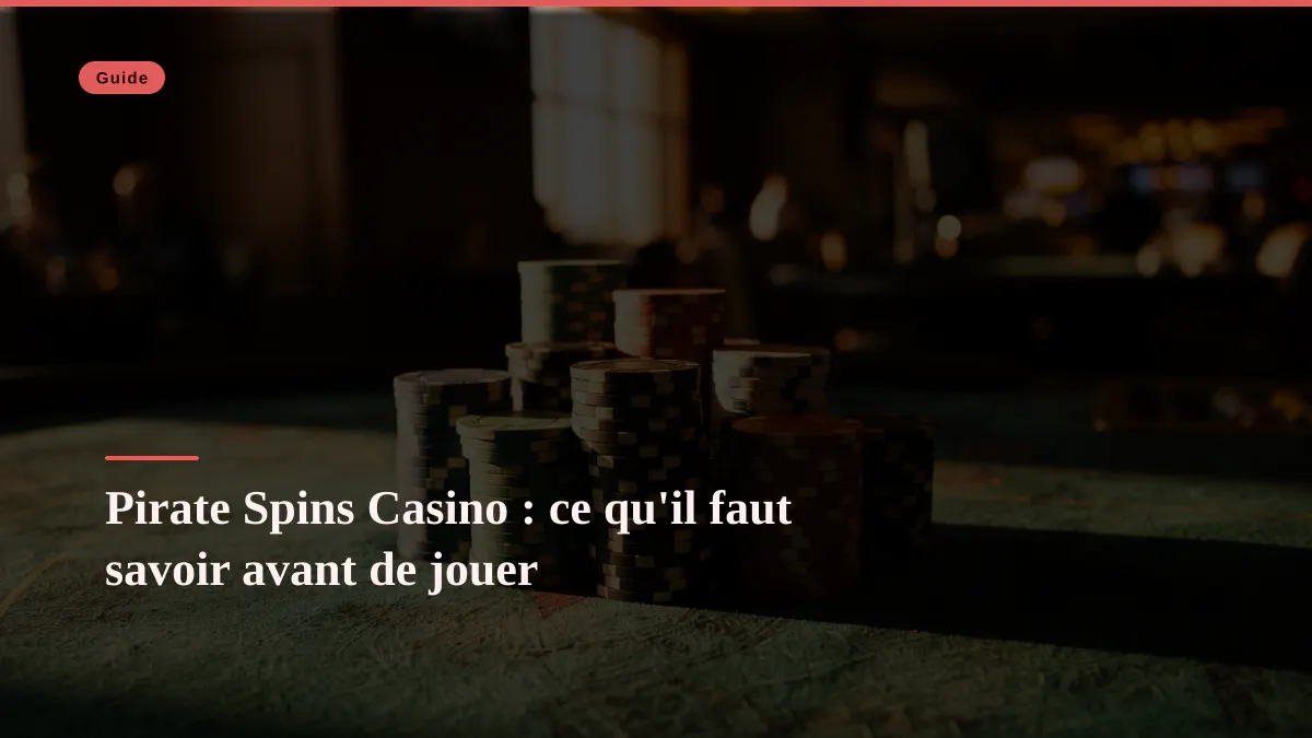 Pirate Spins Casino : ce qu'il faut savoir avant de jouer