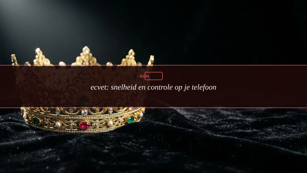 ecvet: snelheid en controle op je telefoon
