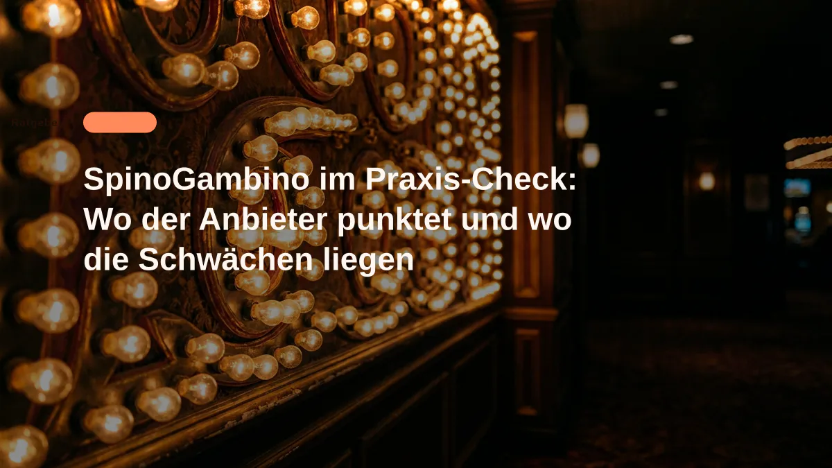 SpinoGambino im Praxis-Check: Wo der Anbieter punktet und wo die Schwächen liegen