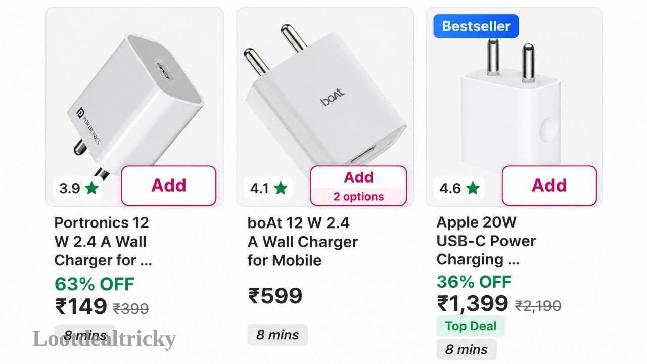 Flipkart Minutes Chargers – Just ₹99 | Best Price Drop Today