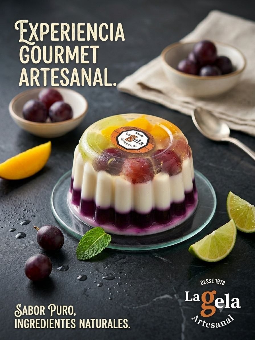 Gelatina individual de frutas