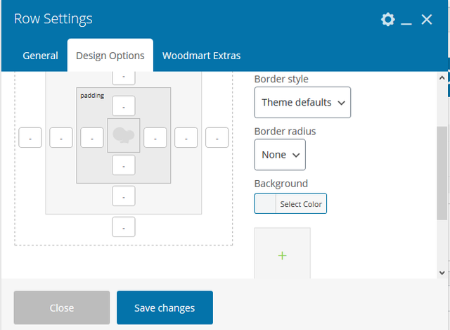 Row-settings