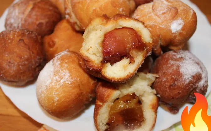 Постер Пончики с карамелизированными нектаринами