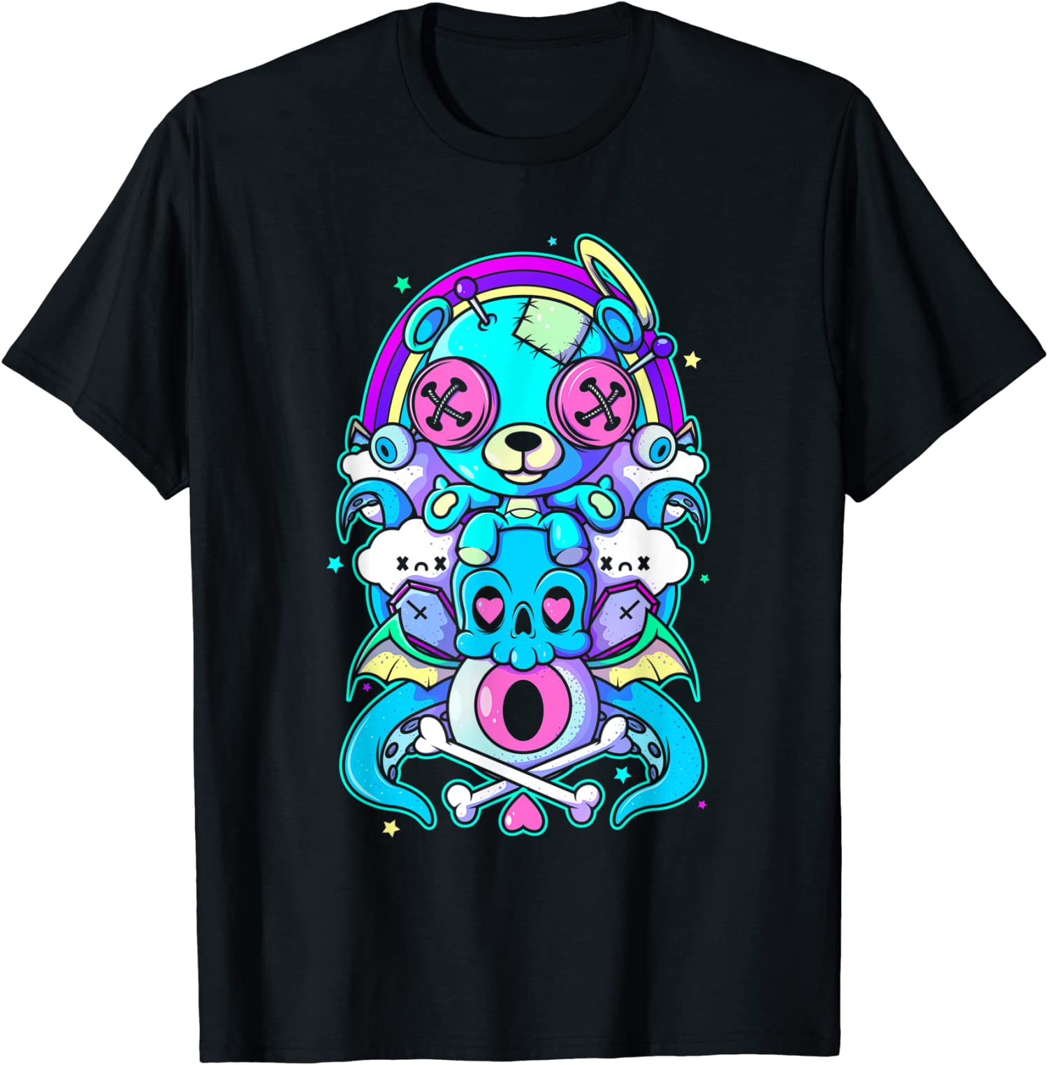 Pastel Goth Kawaii Aesthetic Japanese Teddy Bear Unisex T-Shirt