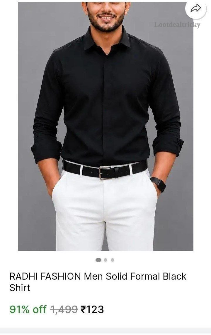 Men Black Shirt – Just ₹123 | Loot Ka Maal Men Black Shirt – Just ₹123 | Loot Ka Maal