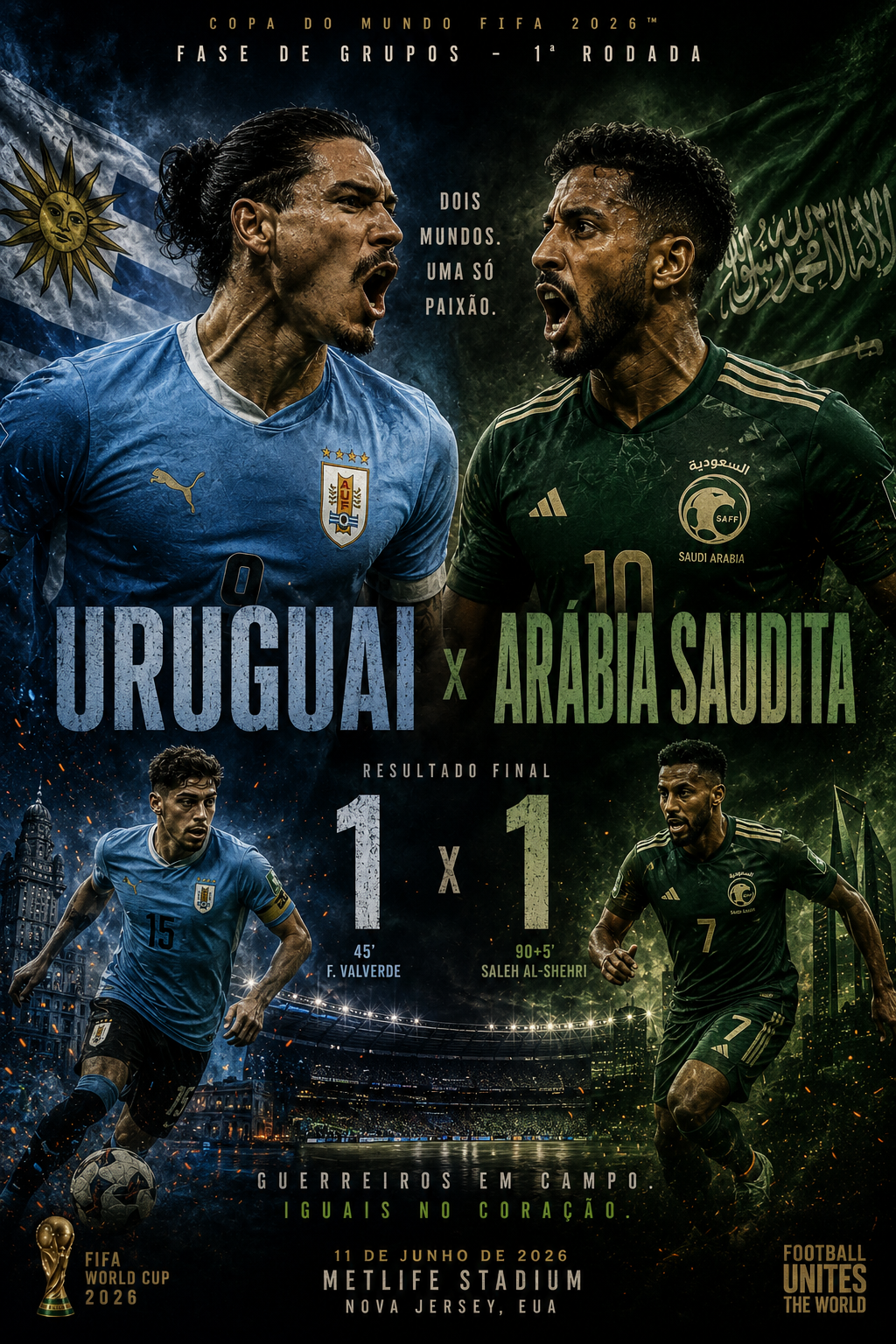 1ª Rodada Uruguai x Arábia Saudita