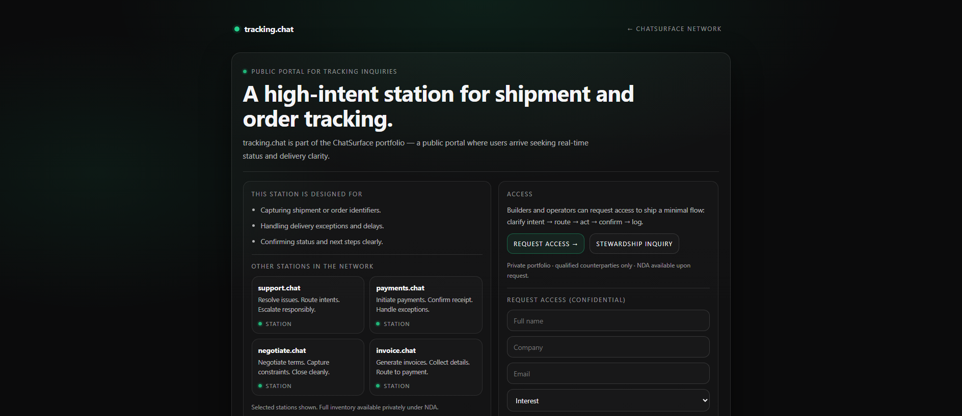 PhishDestroy capture for trackingchat-lander.pages.dev