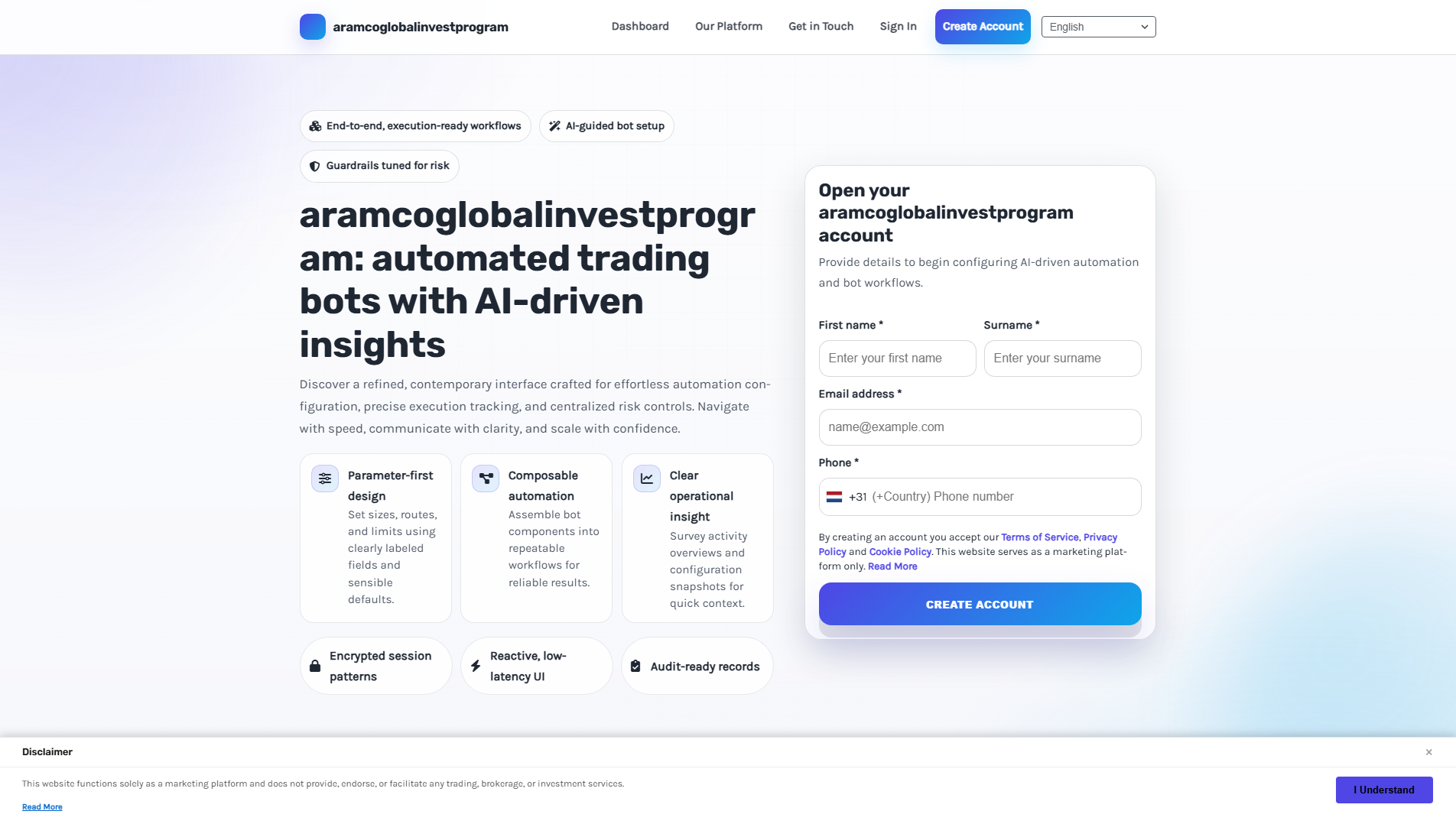 Stored capture of aramcoglobalinvestprogram.com