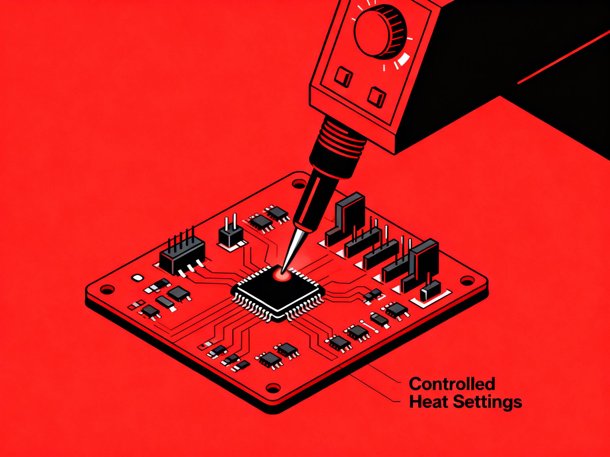 Precise reflow oven soldering components.