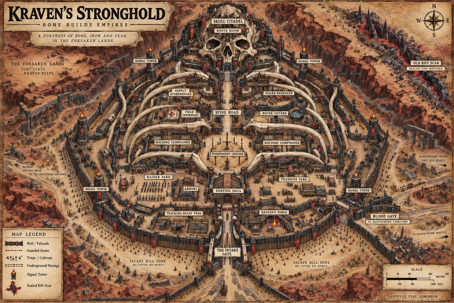 Map of Kraven's Stronghold