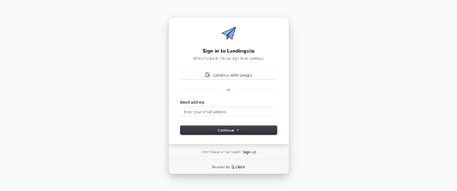 Stored capture of app.landingsite.ai