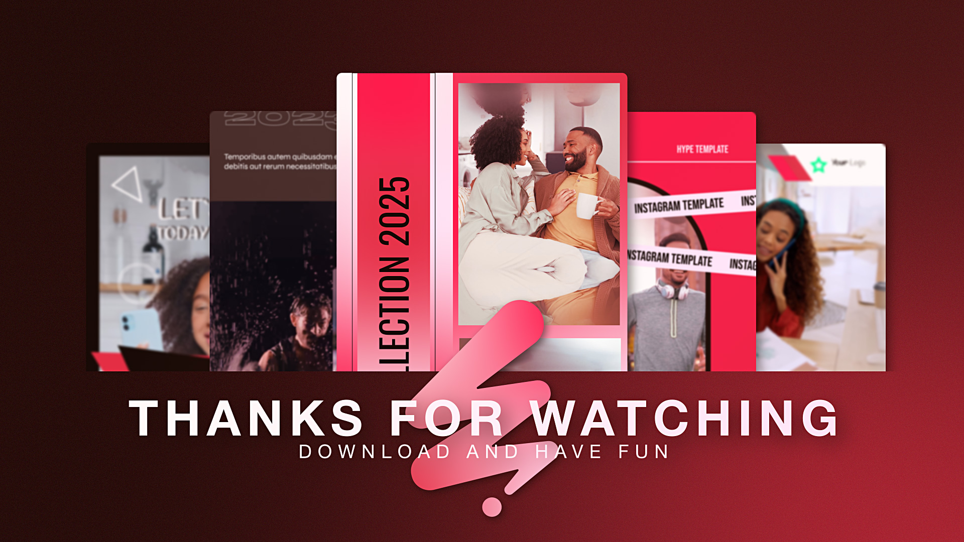 Instagram Vertical Reel Pink Red