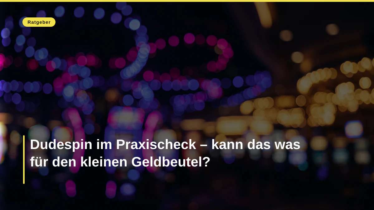 Dudespin im Praxischeck – kann das was für den kleinen Geldbeutel?