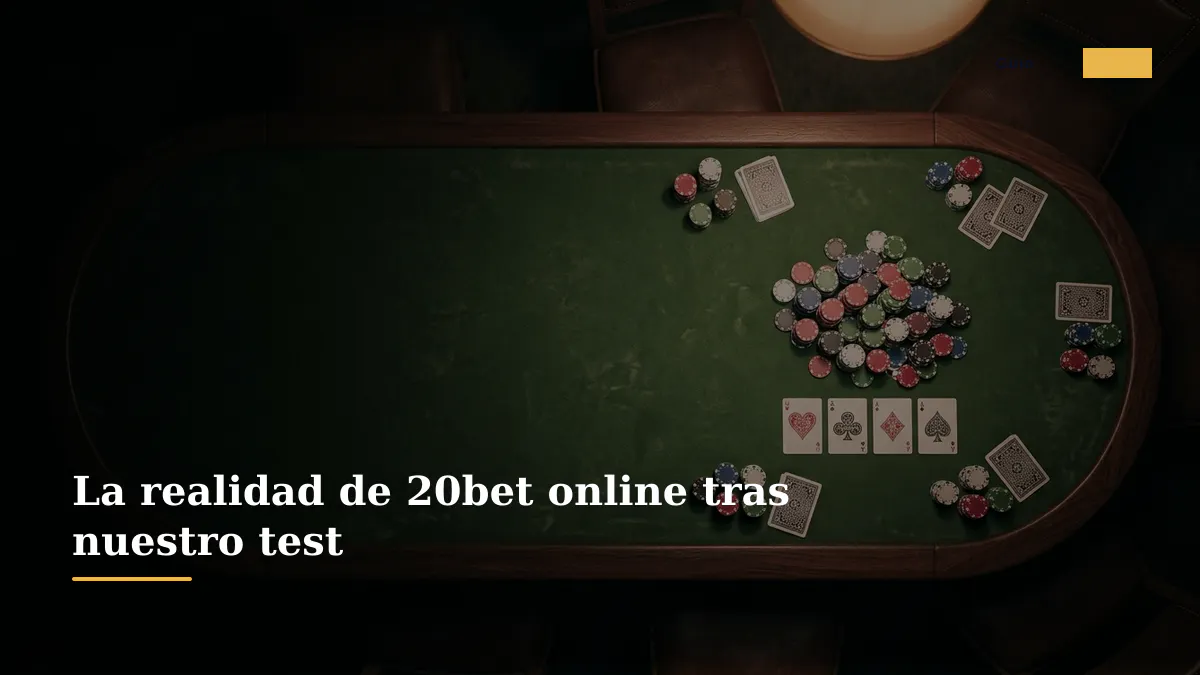 La realidad de 20bet online tras nuestro test