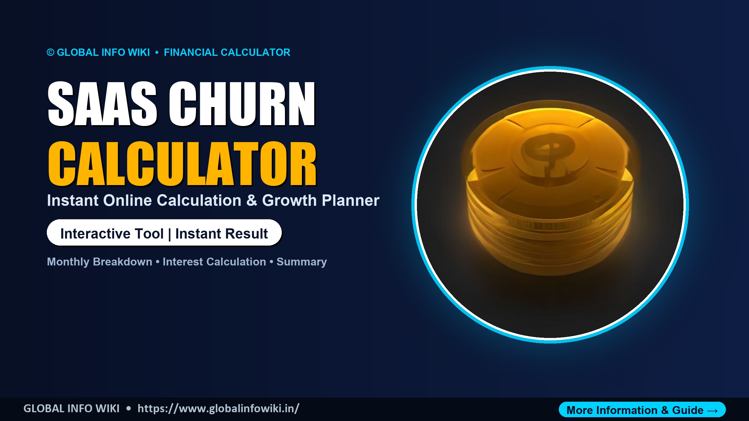 SaaS Churn Rate Calculator 2026 — Calculate Monthly & Annual Churn + MRR Impact SaaS Churn Rate Calculator 2026 — Calculate Monthly & Annual Churn + MRR Impact