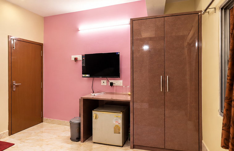 Shivam Banquet guest room wardrobe