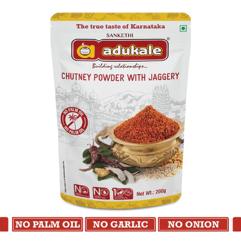 Adukale chutney powder with jaggery 