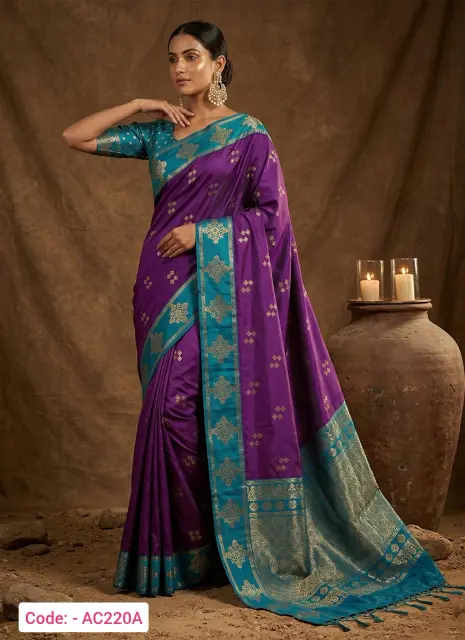 Wine color premium silk saree