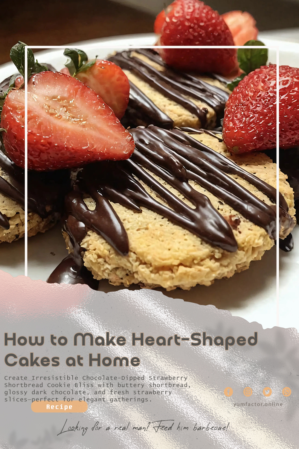 Irresistible Chocolate-Dipped Strawberry Shortbread Cookie Bliss