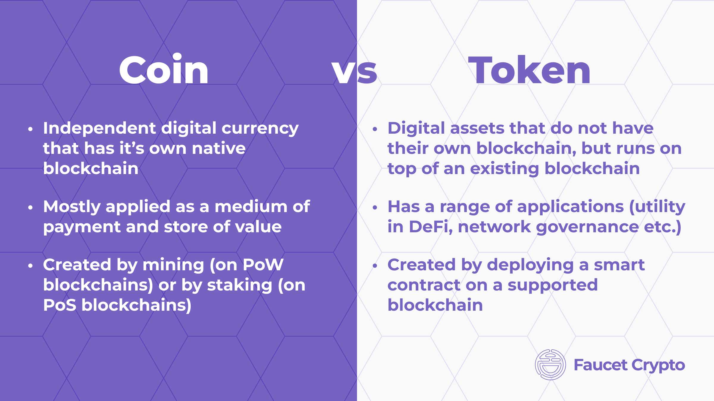 Coins vs Tokens: What are their differences? - Faucet Crypto