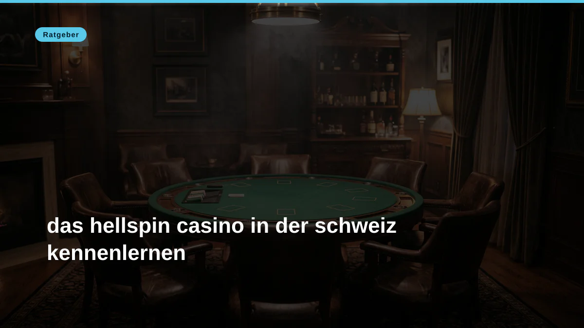 das hellspin casino in der schweiz kennenlernen
