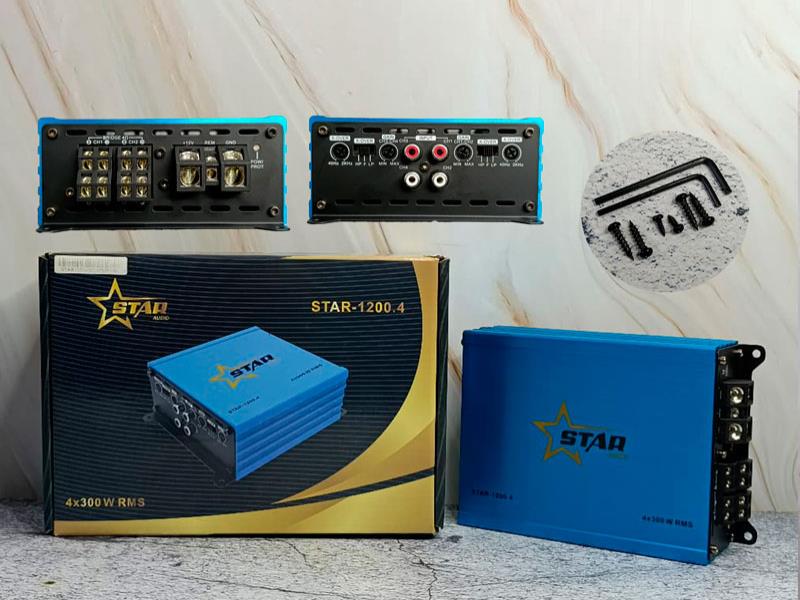 AMPLIFICADOR STAR-1200.4 4X300W STAR AUDIO