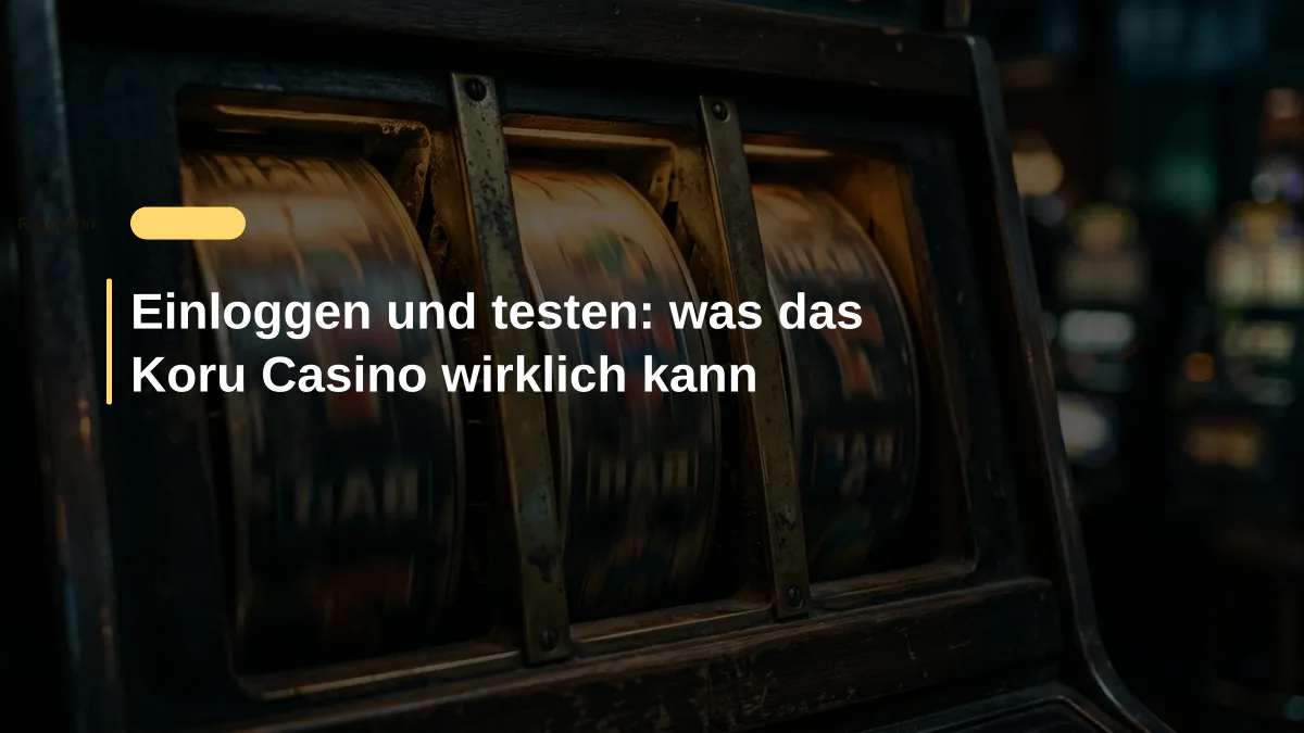 Einloggen und testen: was das Koru Casino wirklich kann