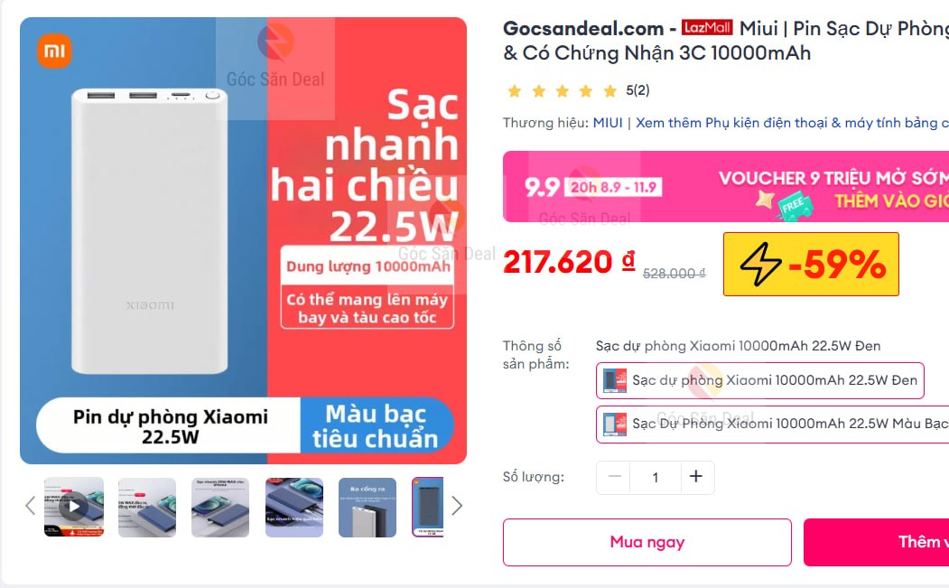 Miui | Pin Sạc Dự Phòng An Toàn Trên Máy Bay & Có Chứng Nhận 3C 10000mAh