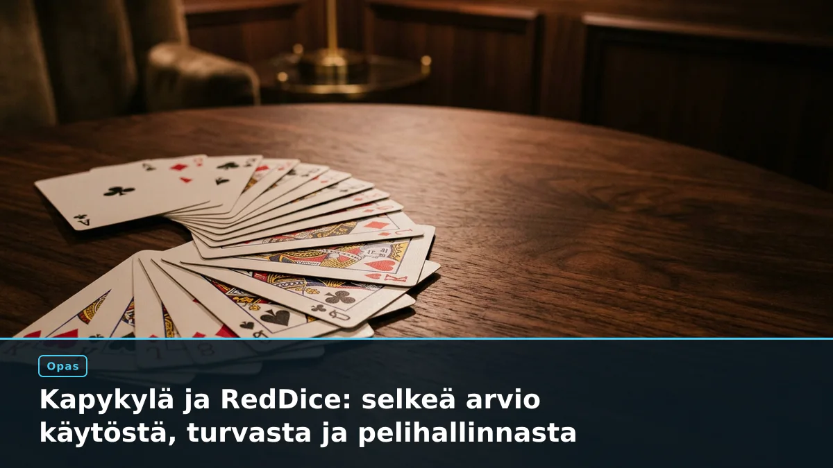 Kapykylä ja RedDice: selkeä arvio käytöstä, turvasta ja pelihallinnasta