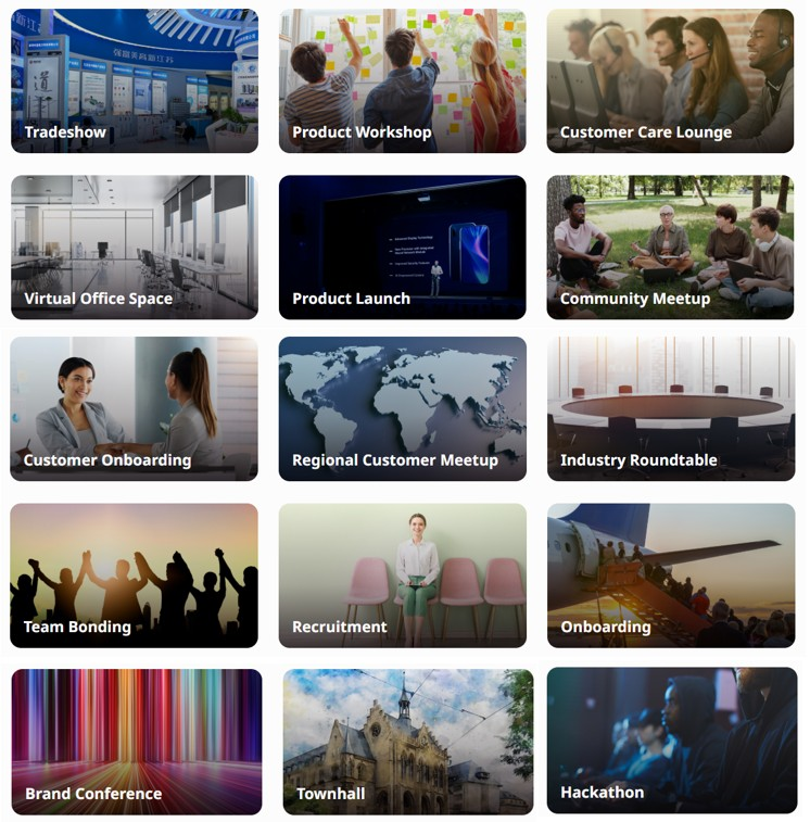 Event formats supported on the platform