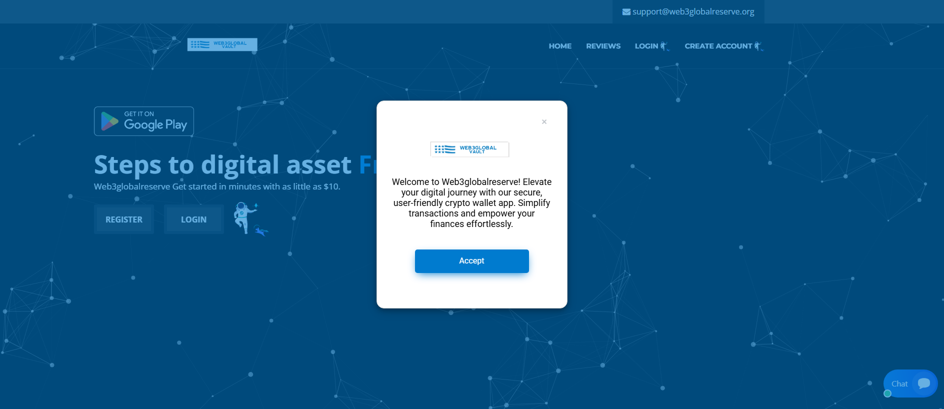 Stored capture of web3globalreserve.org