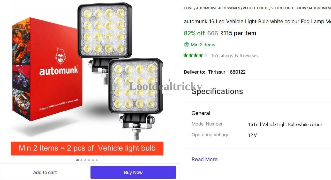   16 Led Fog – Just ₹115 | Lowest Price Deal