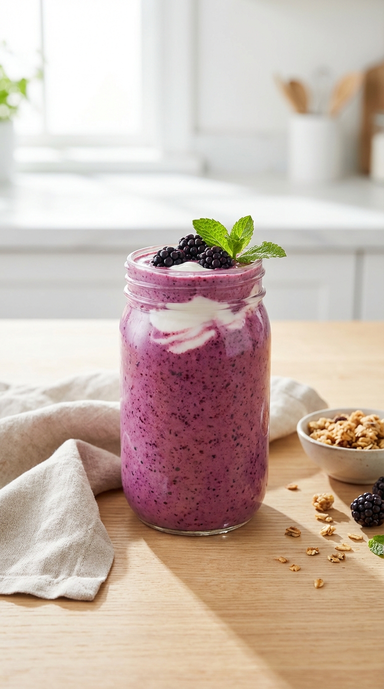 Protein-Packed Blackberry Greek Yogurt Blend — Keeps You Full Until Lunch