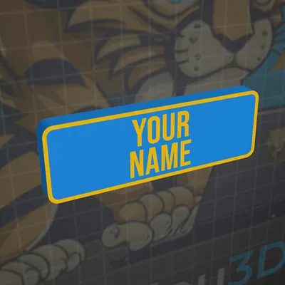Name Tag Inlay Text and Hidden Magnet Generator