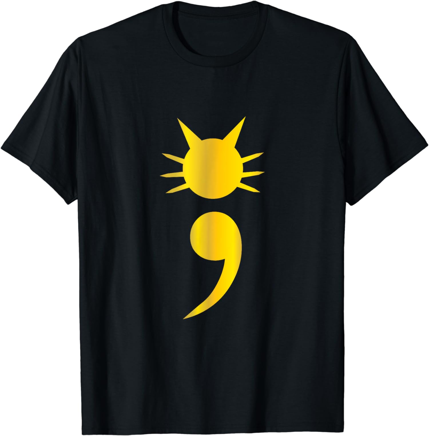 Cute Cat Semicolon May Mental Health Awareness Unisex T-Shirt