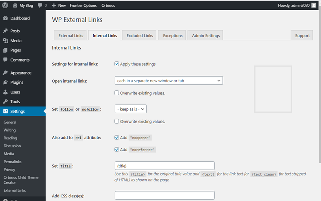 Internal-Links-Setting