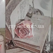 Алмазна мозаїка на підрамнику Троянда з книгою 40 х 50 см (арт. TN1123)
