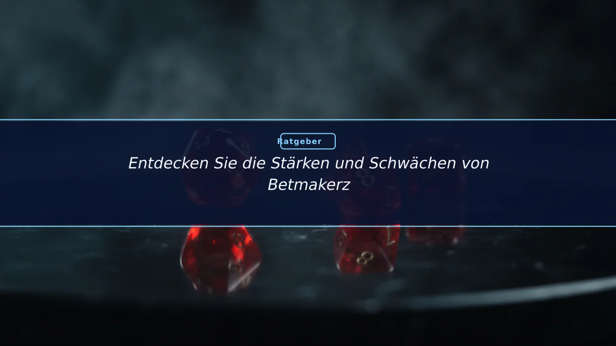 Entdecken Sie die Stärken und Schwächen von Betmakerz