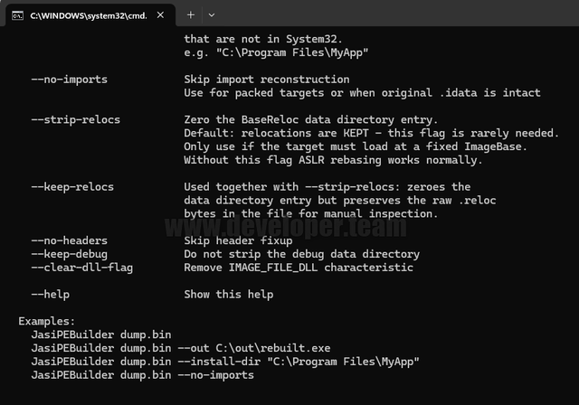 Download Jasi PE Builder v1.0 - Memory Dump to Valid Disk PE Rebuilder