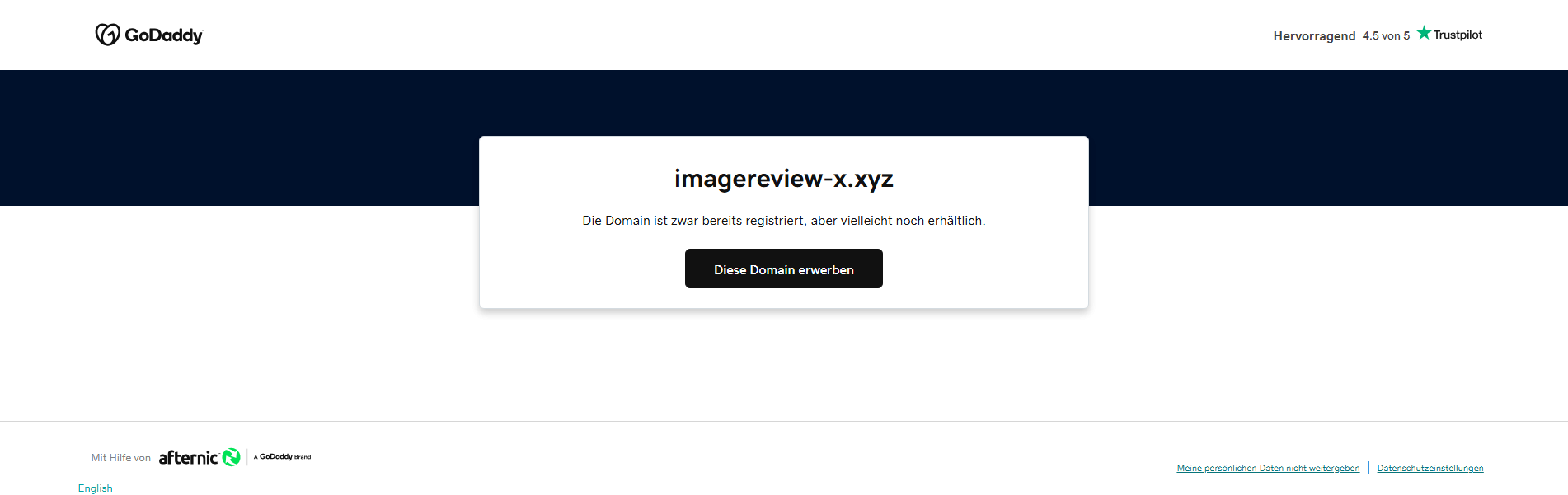 Forensic screenshot of imagereview-x.xyz showing the phishing page layout