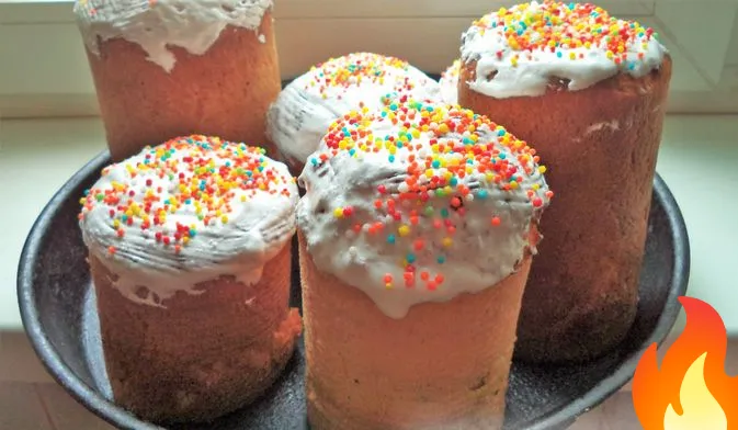 Фото Кулич из жидкого теста (старинный рецепт)