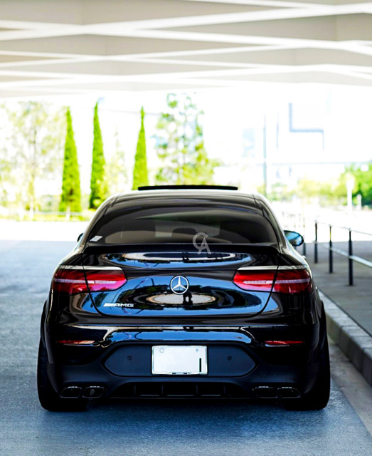 Mercedes GLC C253 Coupe AMG Line Black Rear Diffuser Gloss Exhaust Tips 16-20